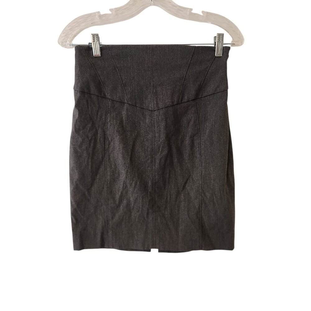 Express‎ Design Studio Pencil Skirt Stretch High Rise Gray Womens Size 2 EUC